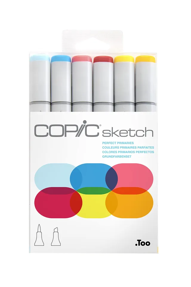 copic-sketch-set-perfect-primaries-6er-twin-marker-brush-medium-broad image 1