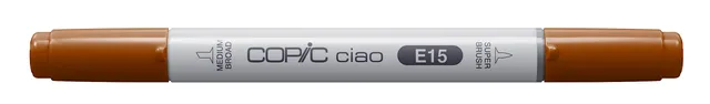 copic-ciao-marker-e-15-dark-suntan-layoutmarker-brush-broad image 1