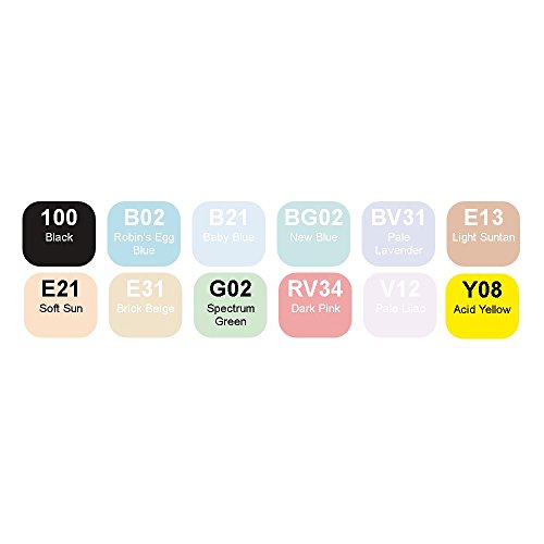 copic-classic-twin-marker-12er-set-pastell-farben-im-acryl-display image 5