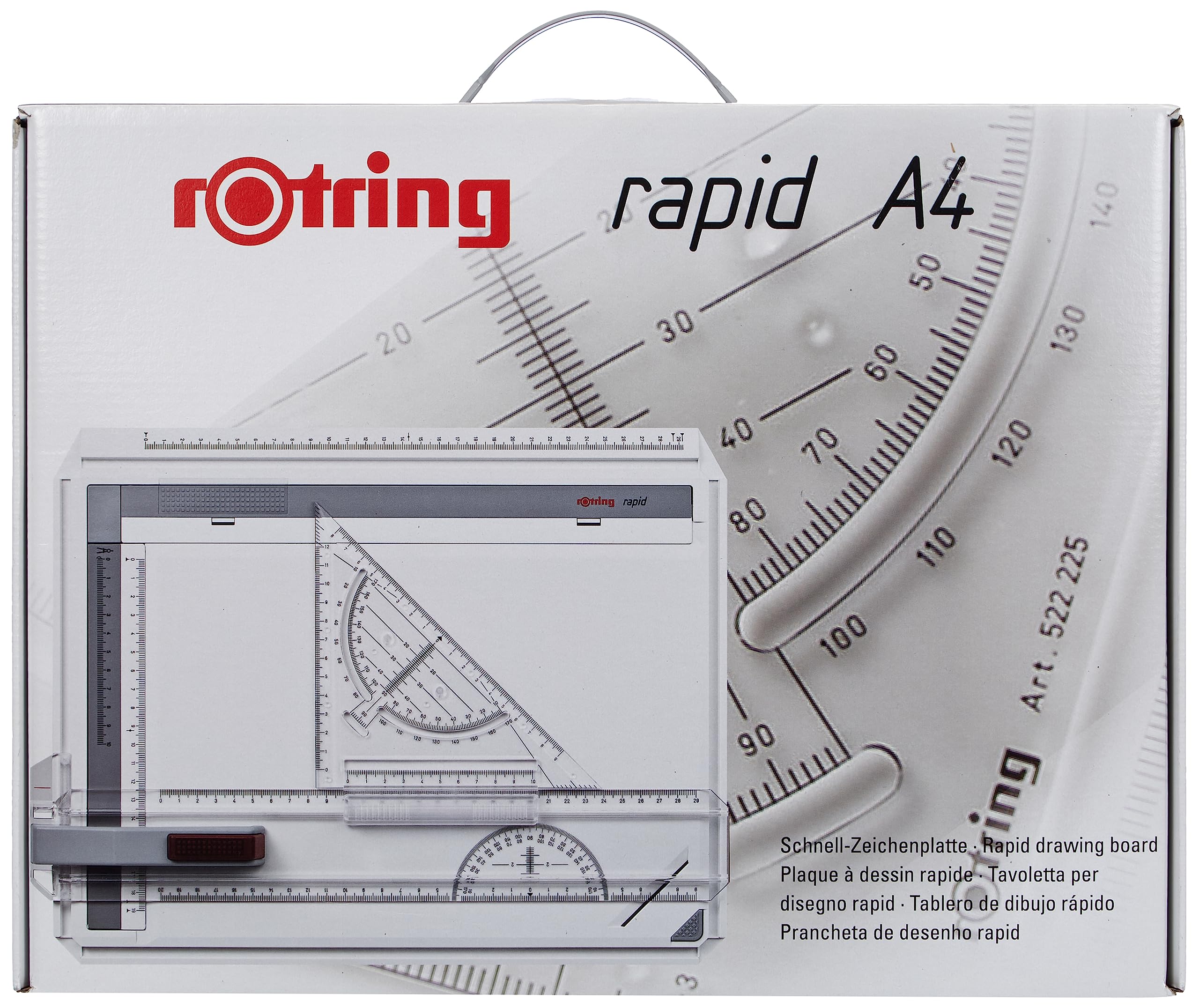rotring-rapid-a4-zeichenplatte-profi-zeichenbrett-mit-parallellineal-und-winkel image 2