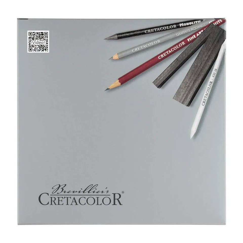 cretacolor-silver-box-monolith-graphit-zeichenset-im-metalletui image 1