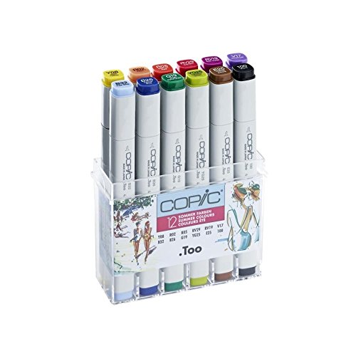 copic-classic-set-sommer-farben-12er-twin-marker-acryl-display image 4