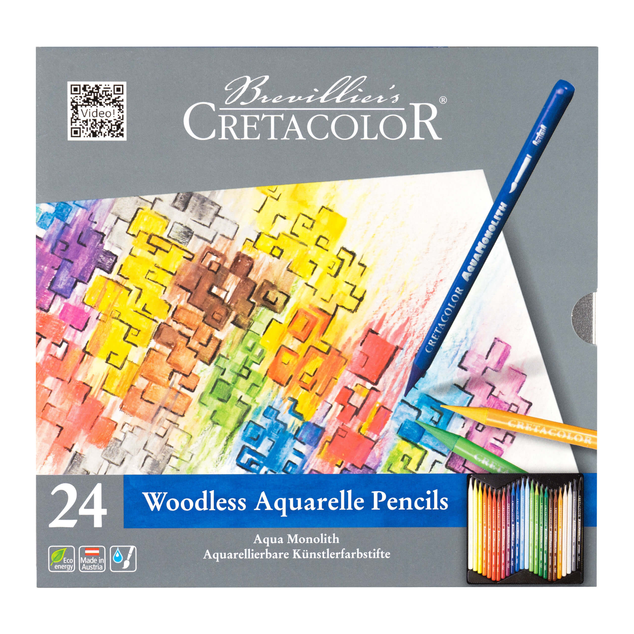 cretacolor-aqua-monolith-24er-aquarellierbare-vollminenstifte image 1