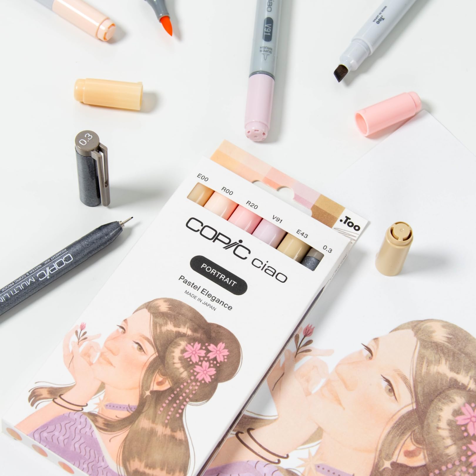 copic-ciao-portrait-set-pastel-elegance-5-pastellmarker-multiliner-0-3-warmgrau image 6