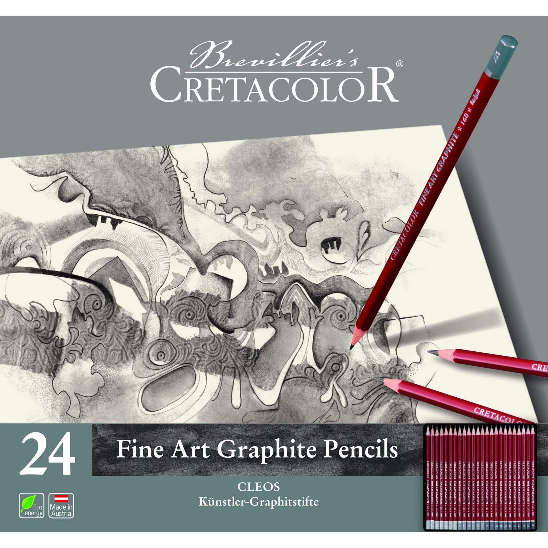 cretacolor-cleos-fine-art-graphite-set-24-teilig-graphit-zeichenset image 2