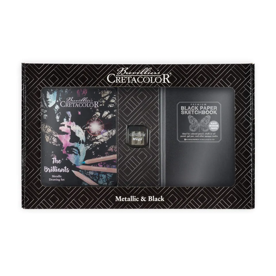 cretacolor-metallic-black-set-metallic-und-schwarz-zeichenset image 1