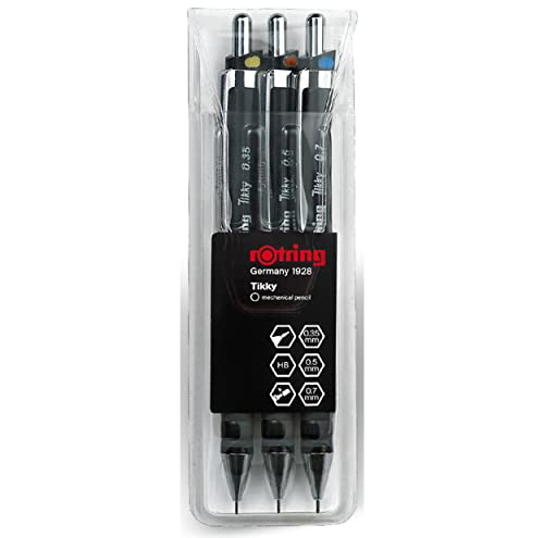 rotring-tikky-druckbleistift-set-0-35-0-5-0-7-mm-schwarz-3-teilig image 8