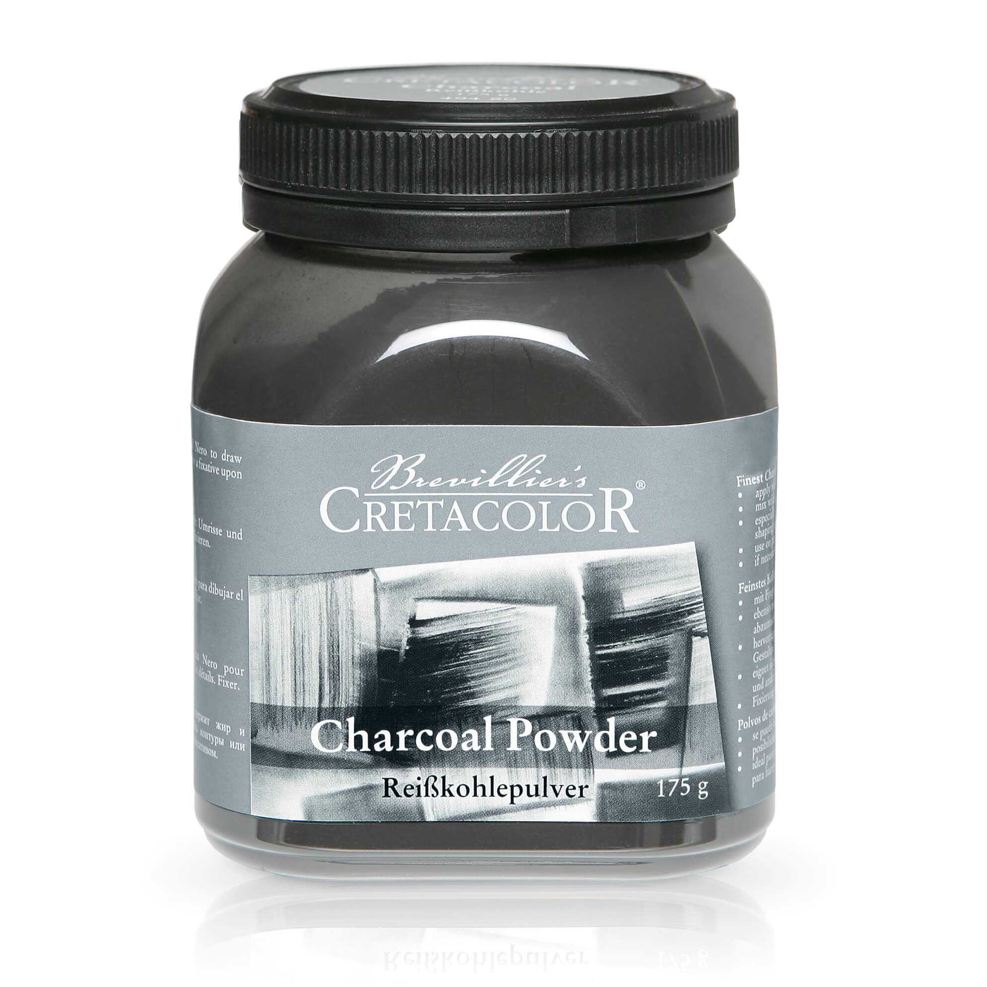 cretacolor-k-nstler-pulver-rei-kohle-zeichenkohle-pulver-175-g image 1