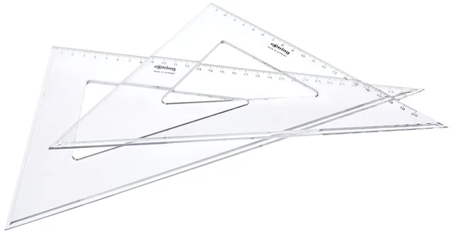 rotring-s0237870-zeichendreieck-2er-satz-30-cm-glasklar image 1