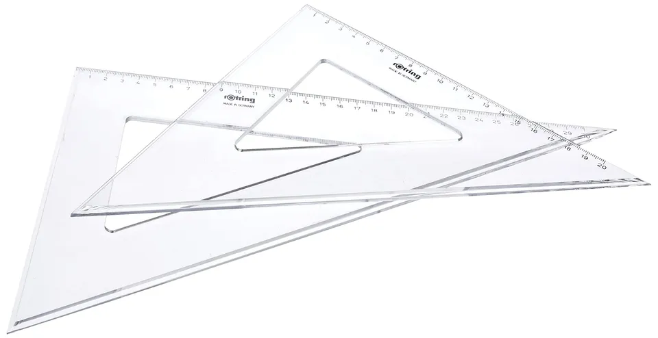 rotring-s0237870-zeichendreieck-2er-satz-30-cm-glasklar image 1