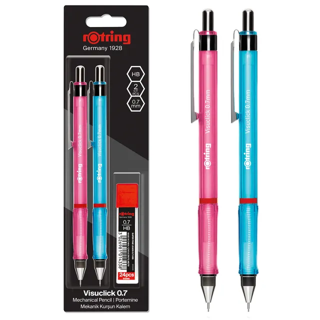 rotring-visuclick-druckbleistift-0-7-mm-mit-24-hb-minen-2-st-ck image 1
