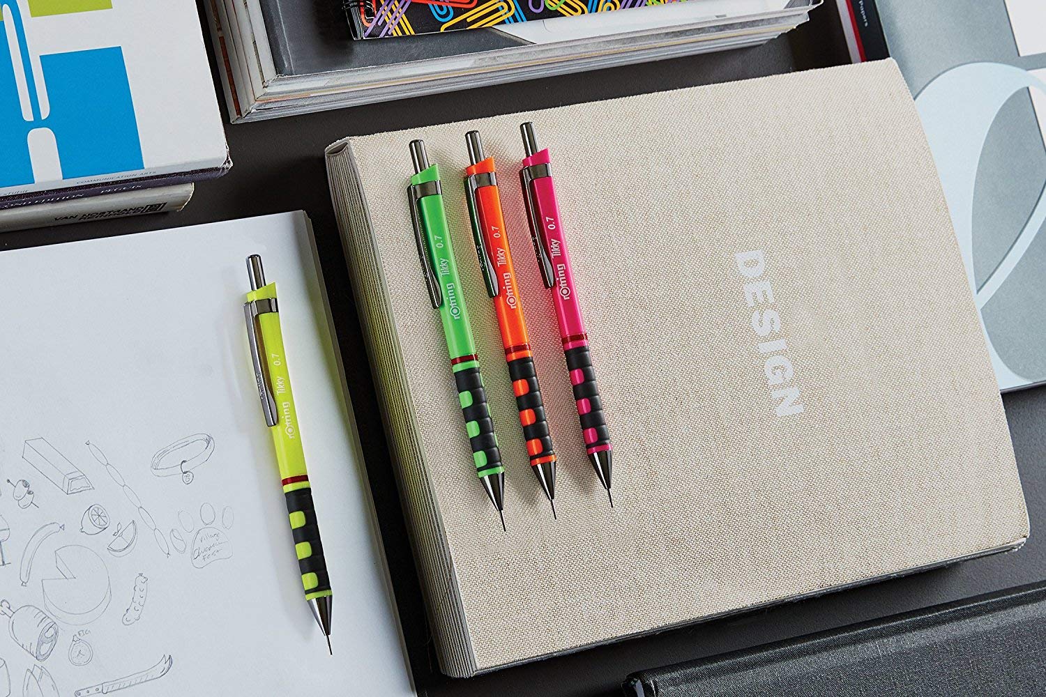 rotring-tikky-druckbleistift-hb-0-7-mm-neongr-n-12er-box image 5