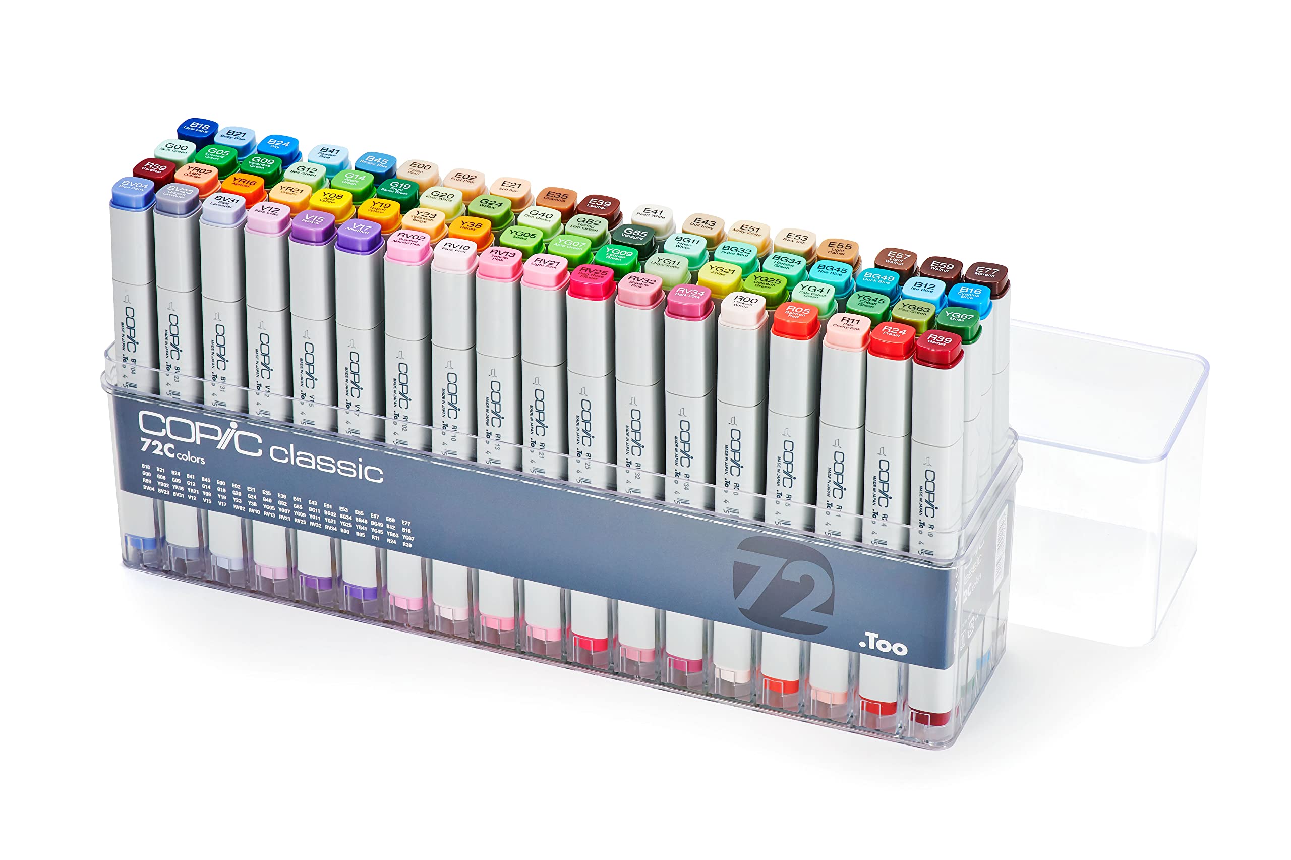 copic-classic-set-72-colors-c-72er-set-im-acryl-display-twin-marker-mit-mittelbr image 1
