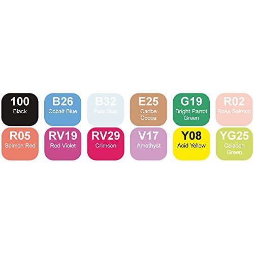 copic-classic-set-sommer-farben-12er-twin-marker-acryl-display image 5