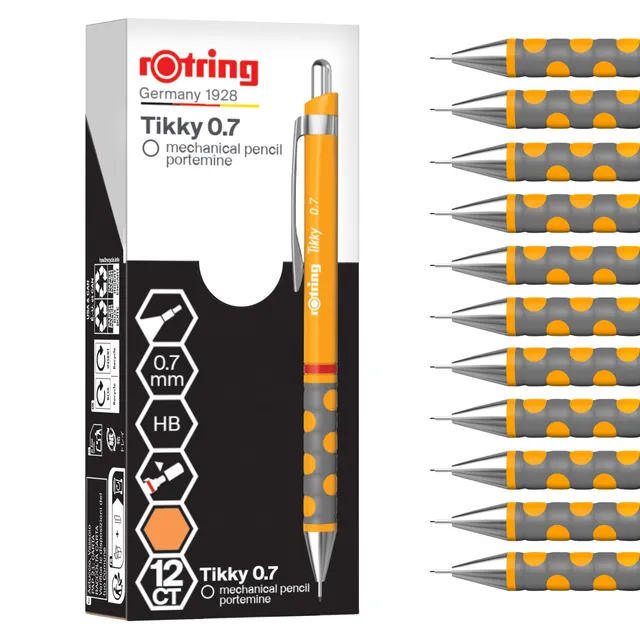 rotring-tikky-druckbleistift-hb-0-7-mm-orange-12-st-ck image 1