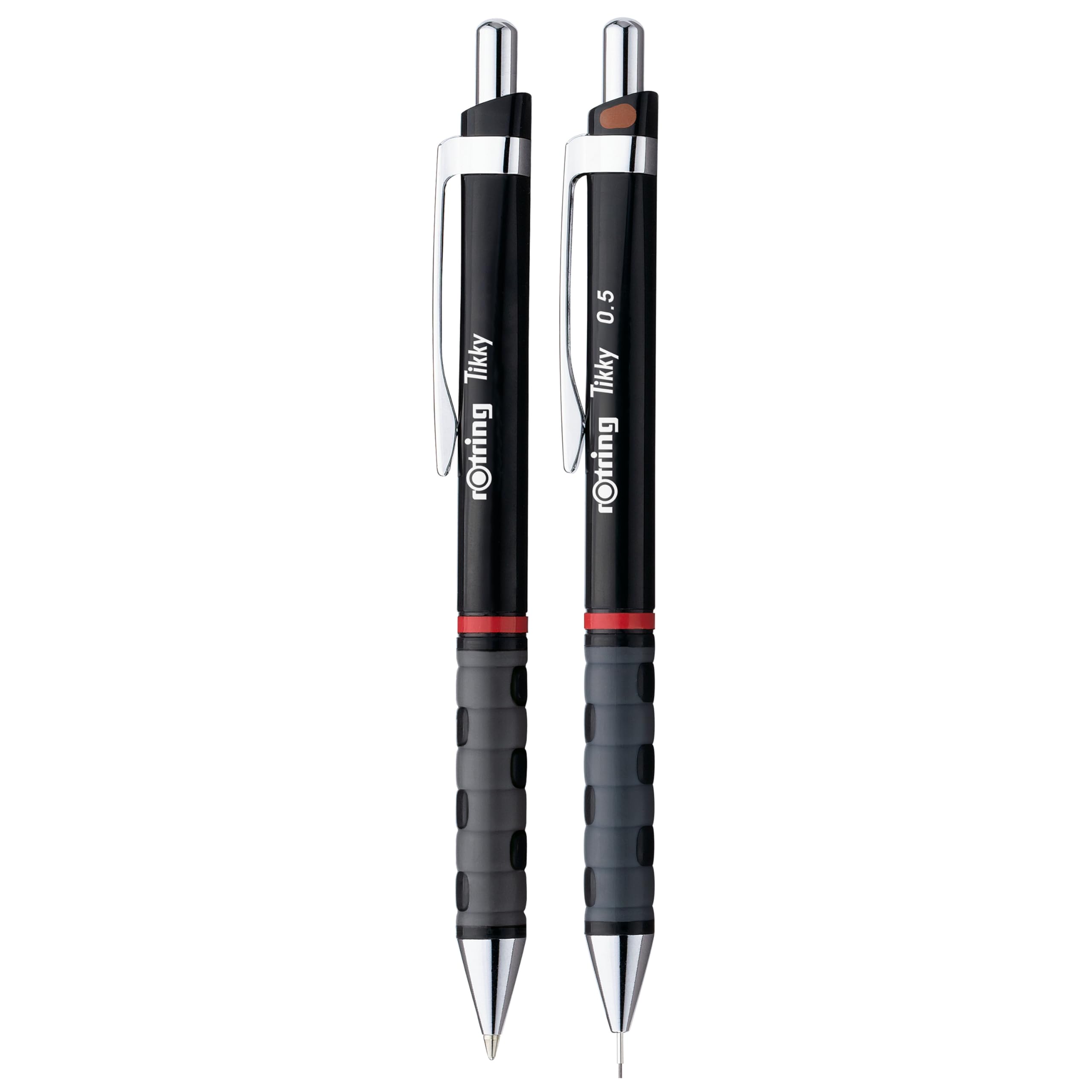 rotring-tikky-set-aus-feinminenstift-und-kugelschreiber-0-5-mm-hb-mine-schwarzer image 2