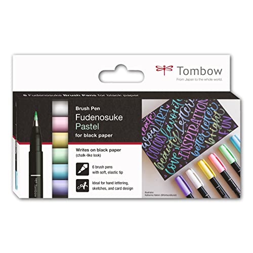 tombow-fudenosuke-pastel-6er-set-ws-bs-6p-f-r-schwarzes-papier image 7
