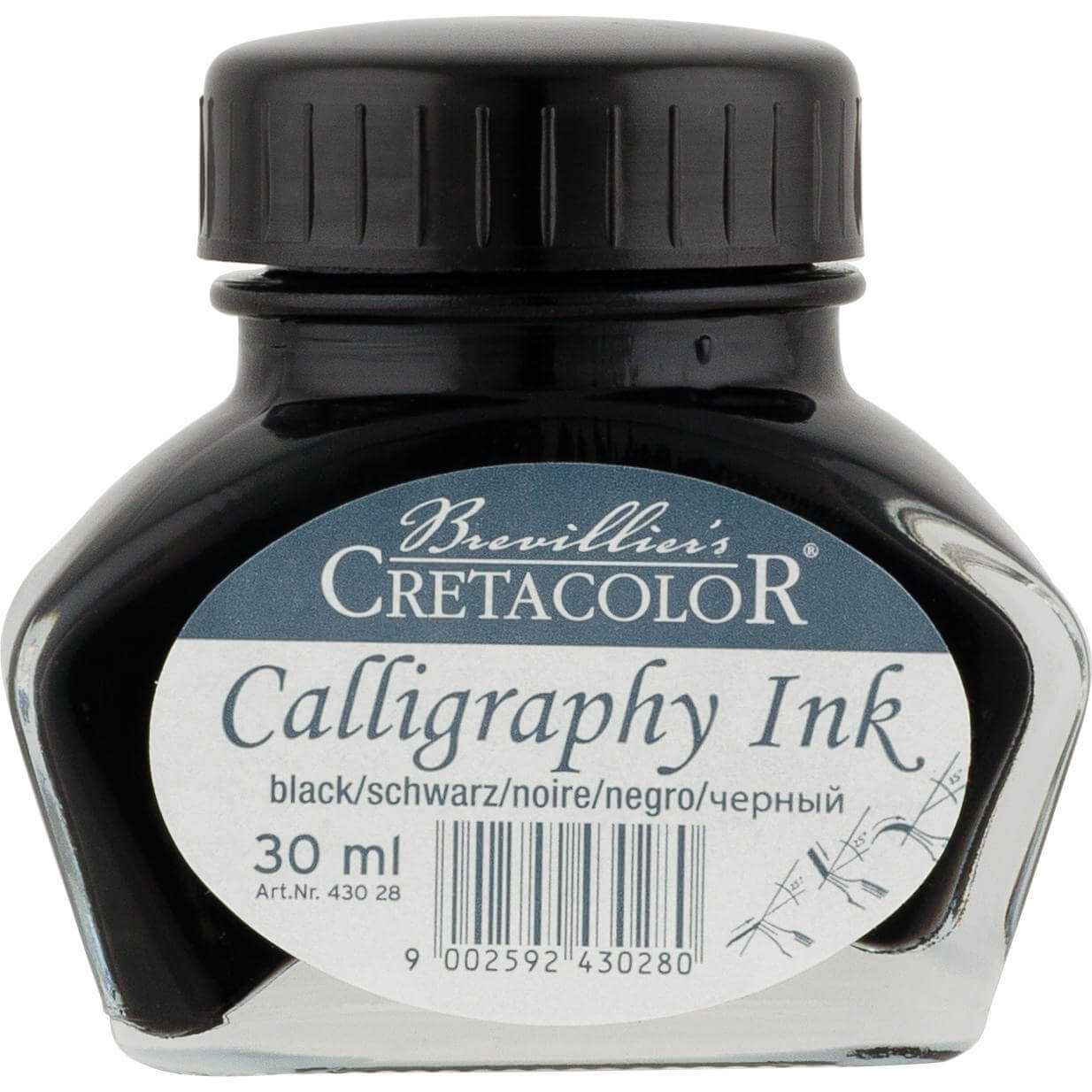 cretacolor-kalligraphie-tinte-schwarz image 1