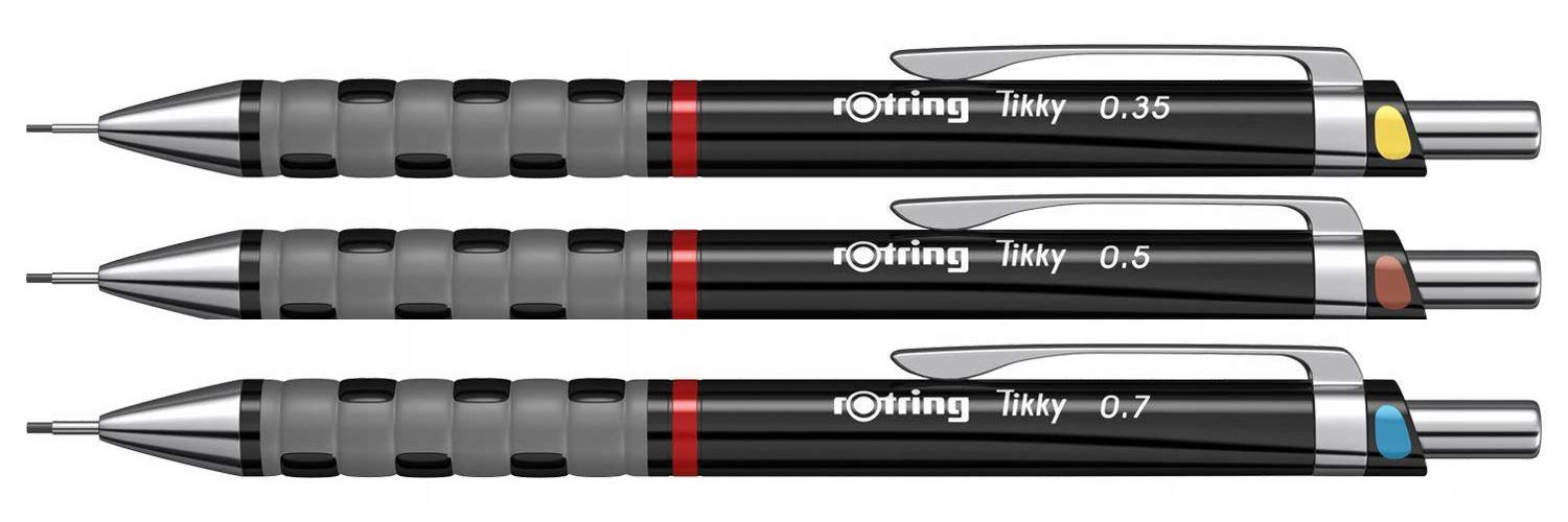 rotring-tikky-feinminenstift-3er-set-0-35-0-5-0-7-mm-mit-hb-minen-und-radierer image 6