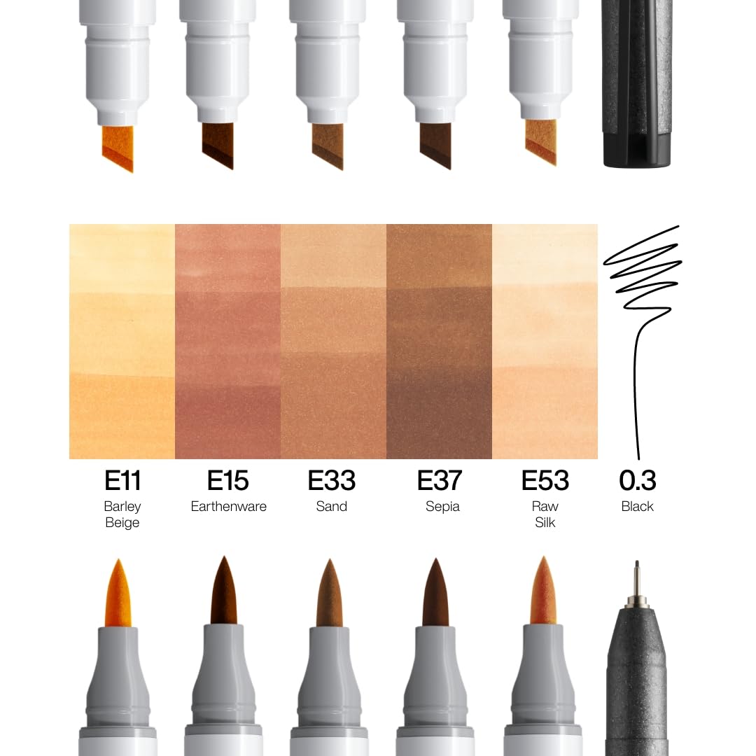 copic-ciao-5-1-set-portrait-colours-2-twin-marker-multiliner-0-3-mm image 2
