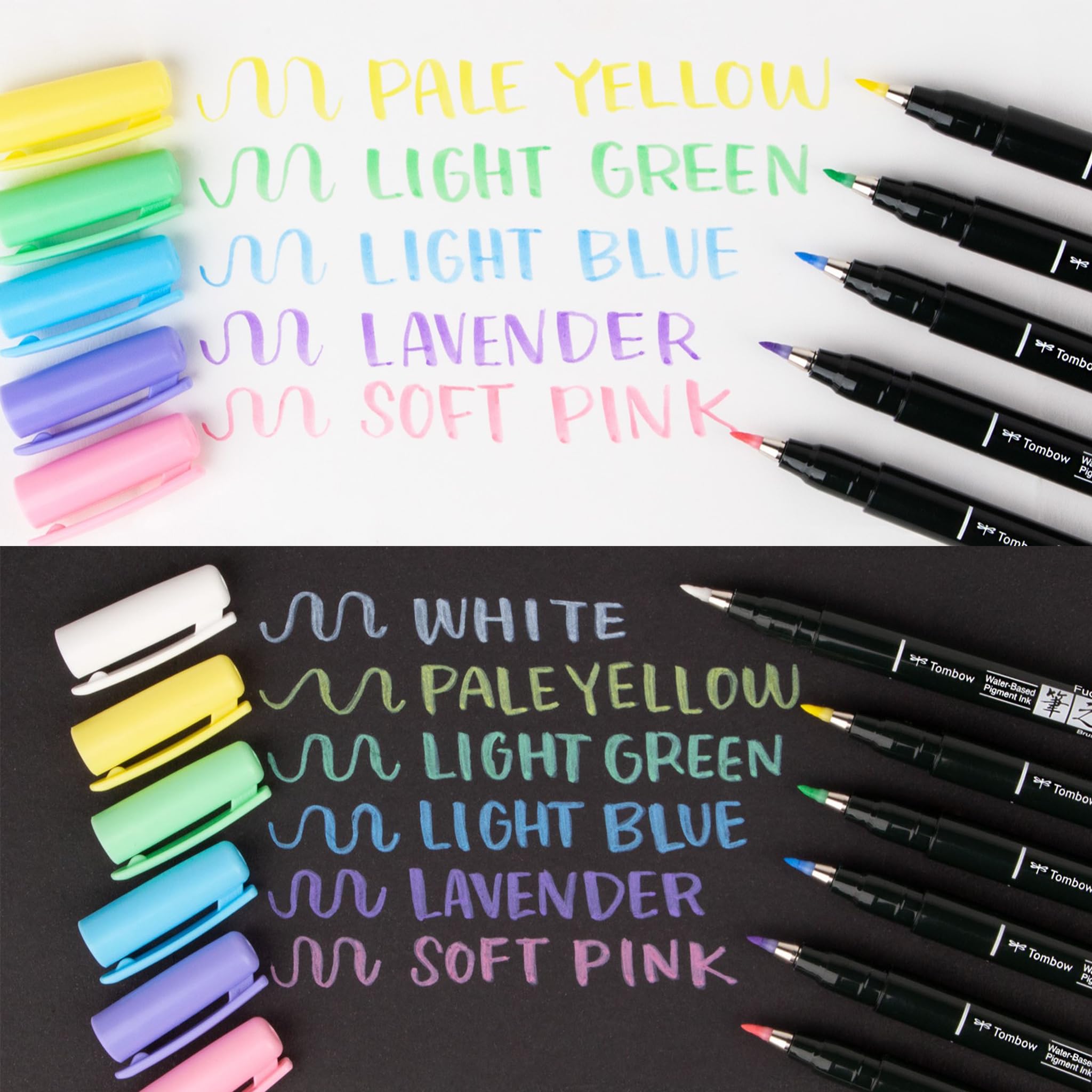 tombow-fudenosuke-pastel-6er-set-ws-bs-6p-f-r-schwarzes-papier image 5
