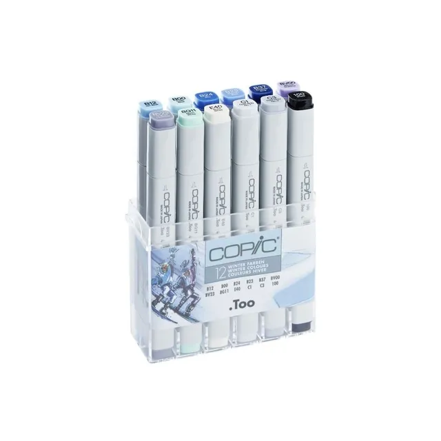 copic-classic-set-winter-farben-12-twin-marker-im-acryl-display image 1