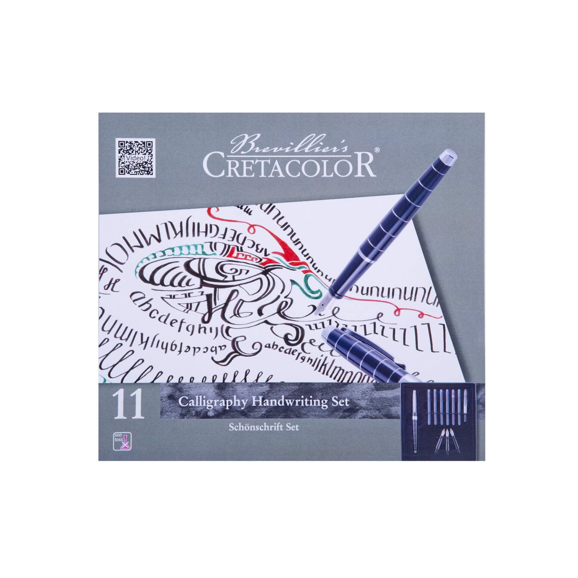 cretacolor-kalligraphie-set-11-teilig-feder-und-lettering-set image 1