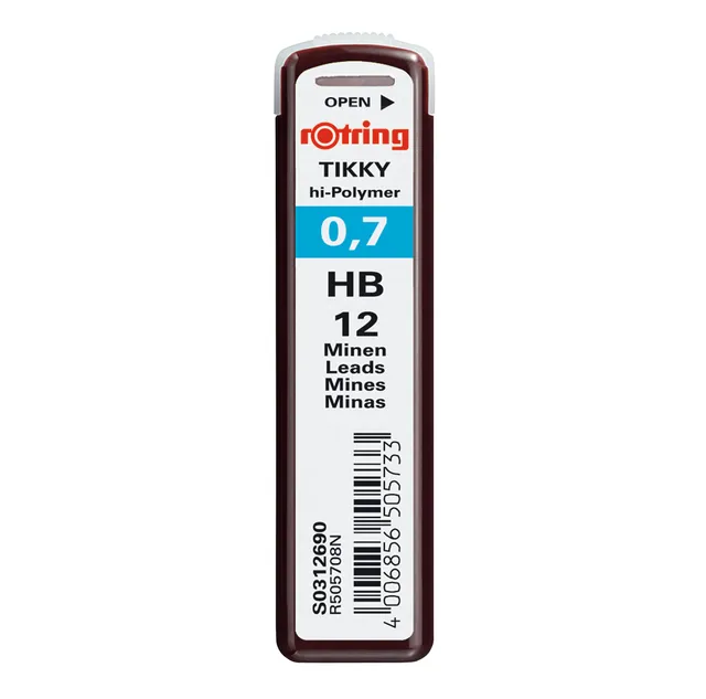 rotring-tikky-hi-polymer-nachf-llminen-0-7-mm-hb-12-st-ck image 1