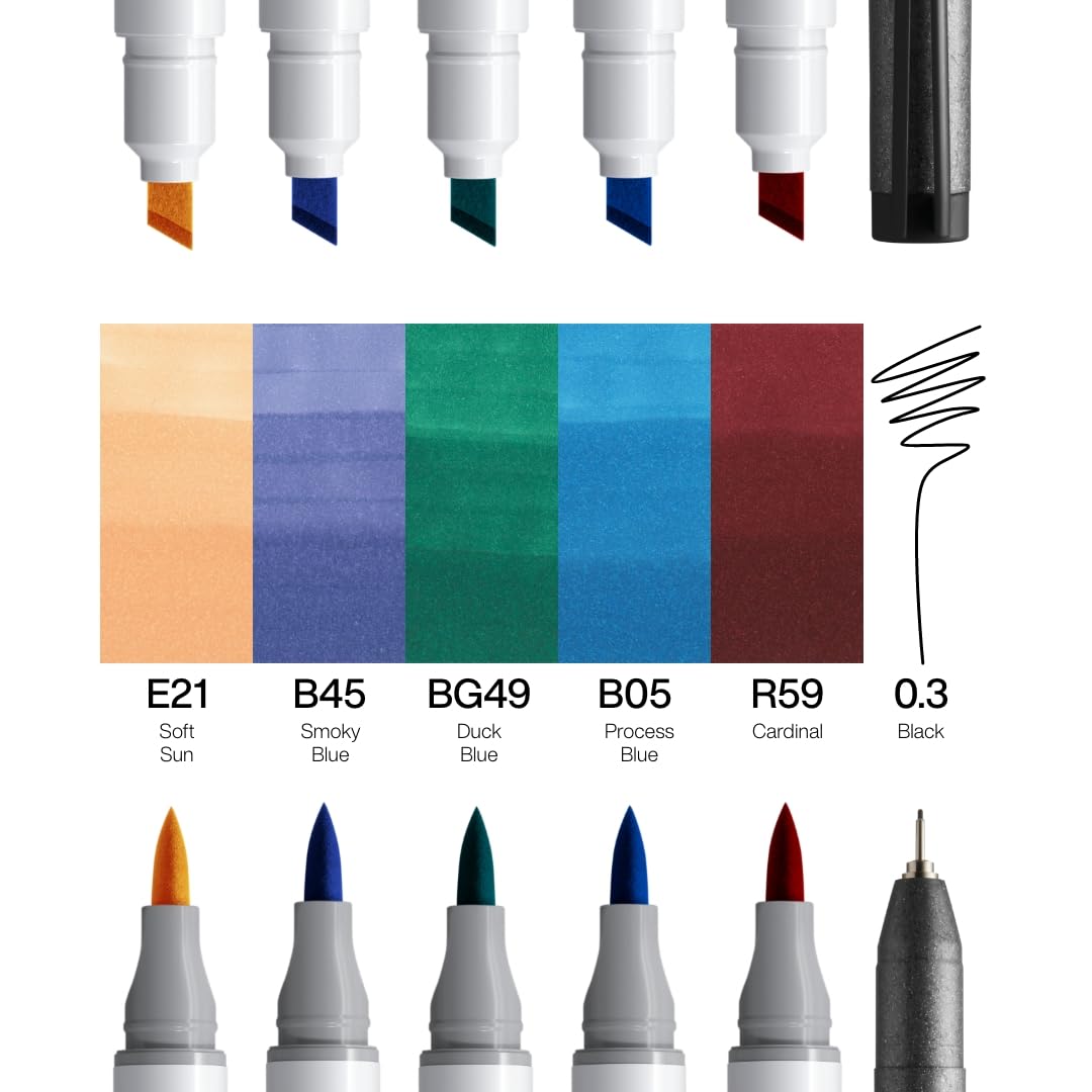 copic-ciao-marker-5-1-set-manga-2-5-allround-grafikmarker-mit-dual-spitze-medium image 2