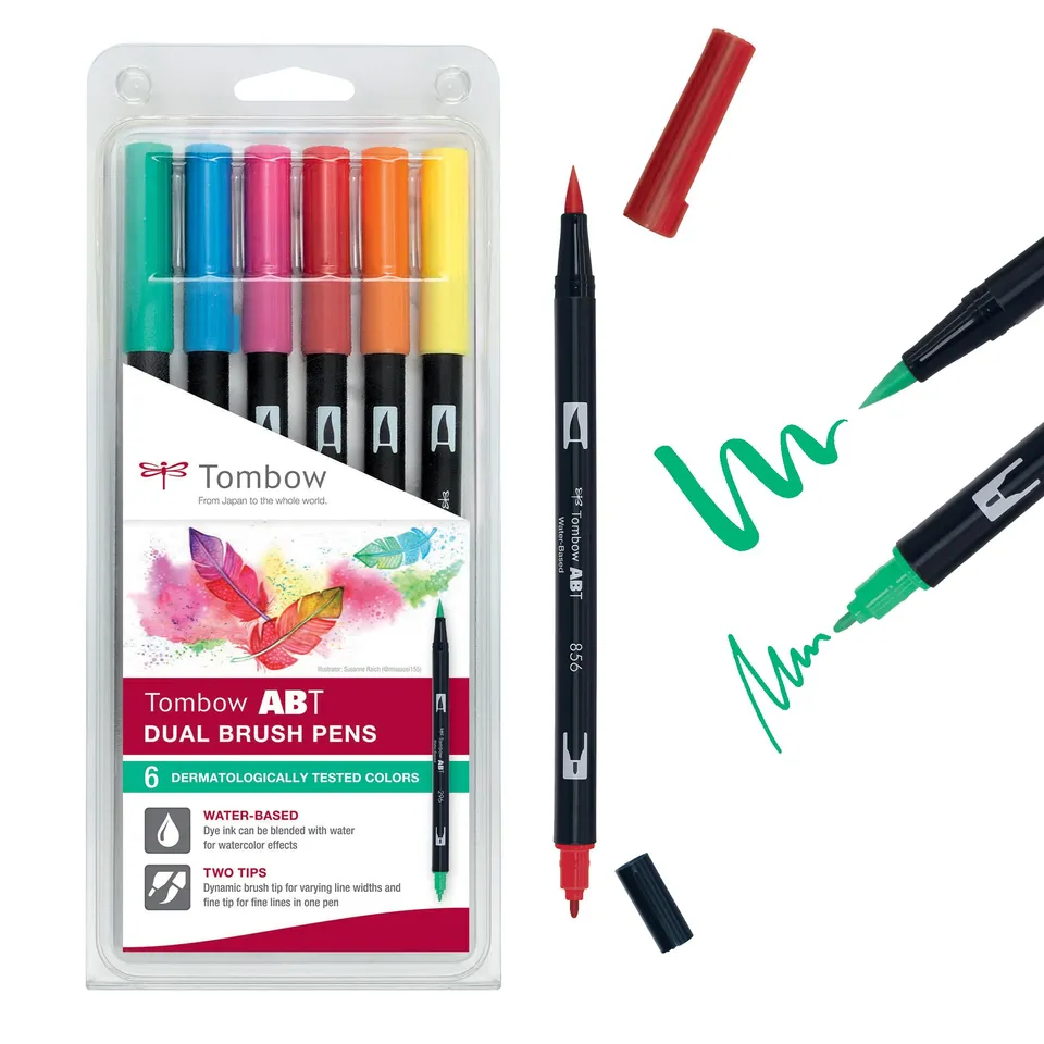 tombow-abt-6p-3-dual-brush-pen-6er-set-dermatologisch-getestet image 1