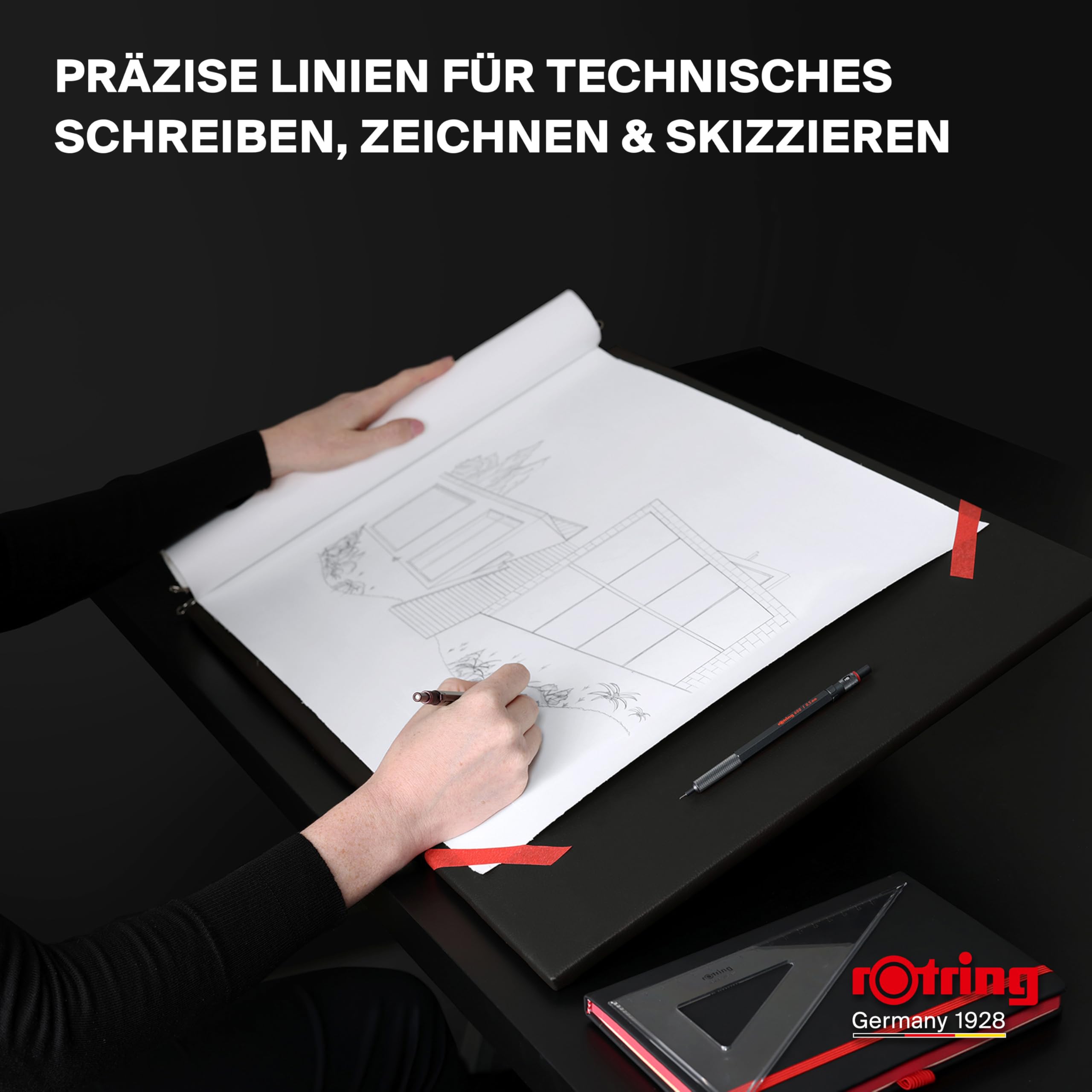 rotring-600-druckbleistift-0-5-mm-hb-vollmetall-steingrau image 3