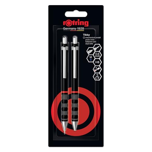 rotring-tikky-set-aus-feinminenstift-und-kugelschreiber-0-5-mm-hb-mine-schwarzer image 7