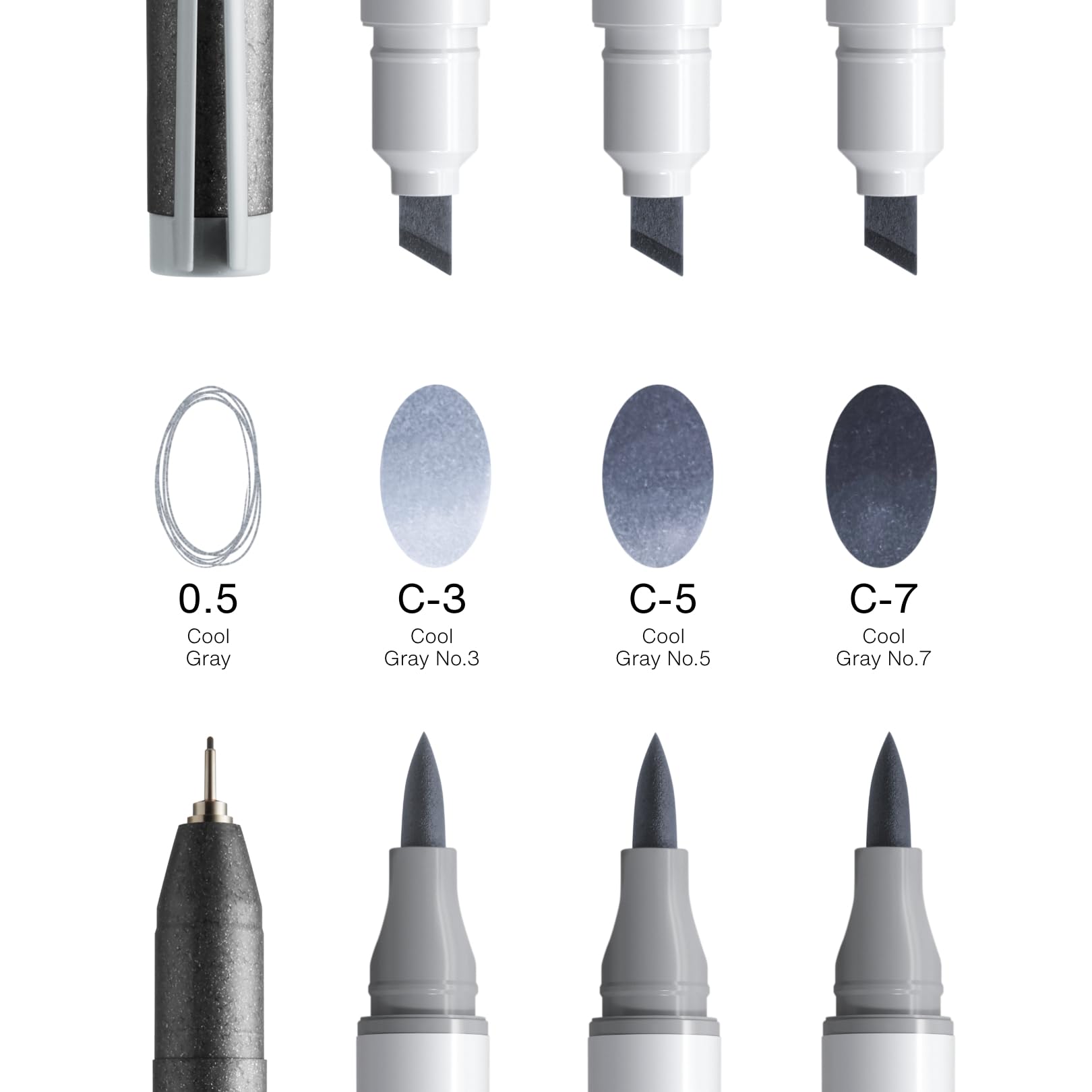 copic-ciao-shade-twin-marker-3er-set-dark-cool-gray-multiliner-0-5-mm image 2