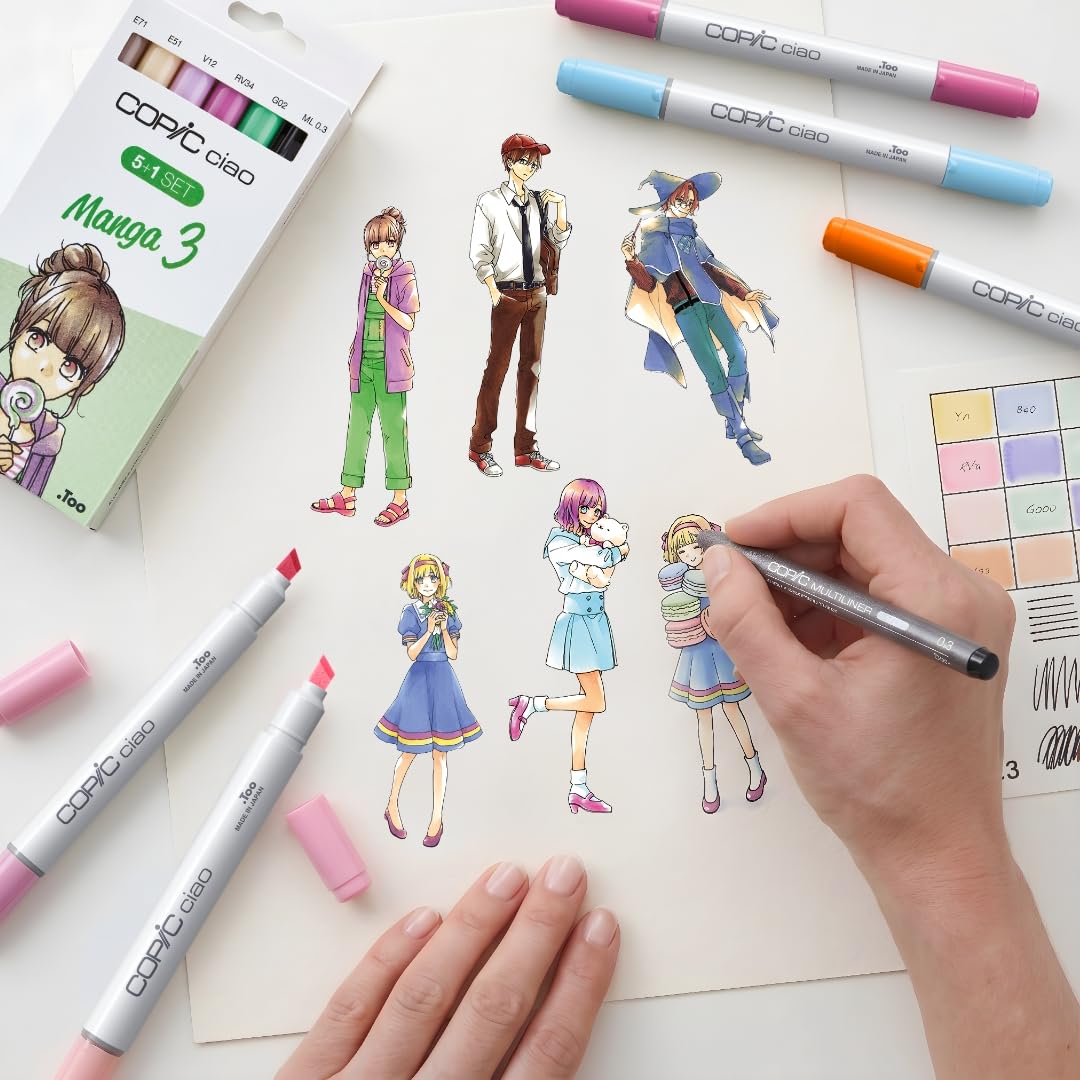 copic-ciao-marker-5-1-set-manga-5-mit-multiliner-0-3-mm image 5
