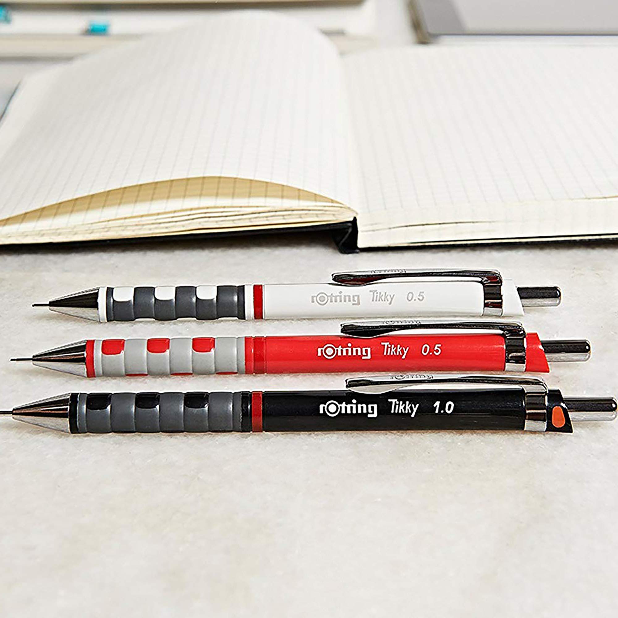 rotring-tikky-druckbleistift-0-5-mm-schwarz-12er-box-mit-radierer image 5