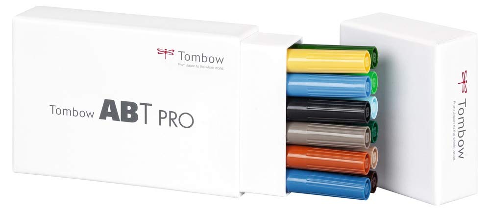 tombow-abt-pro-alkoholmarker-basic-colors-abtp-12p-1-dual-spitzen-set image 2