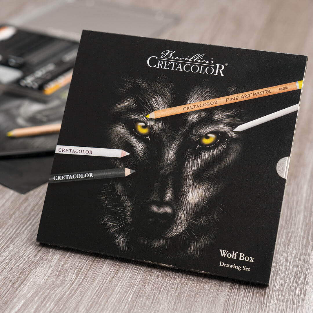 cretacolor-wolf-box-monolith-zeichenset-geschenkbox image 6