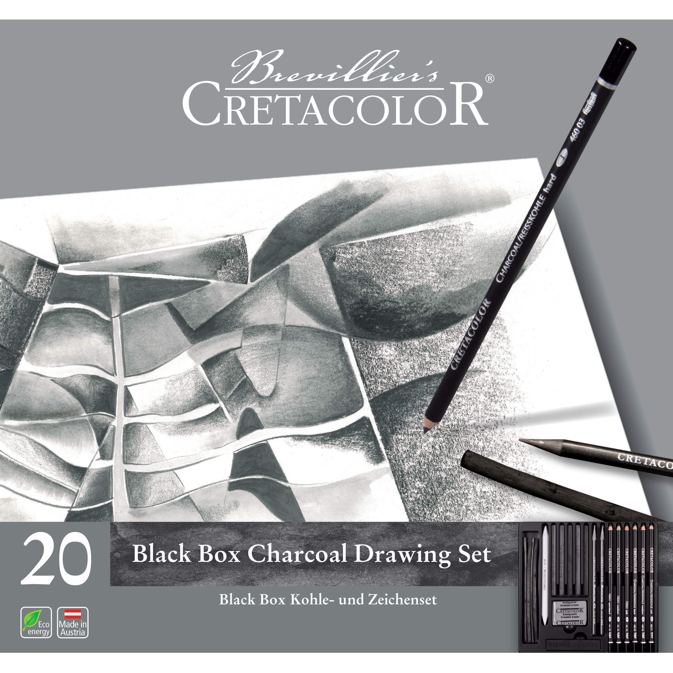 cretacolor-black-box-nero-zeichenset-in-metallbox image 1