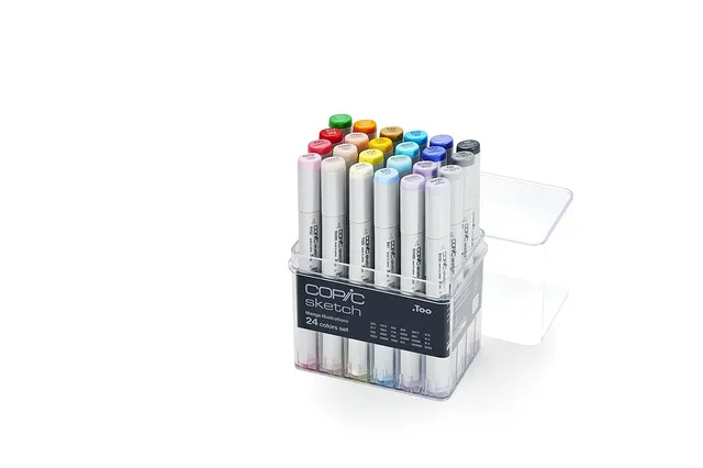 copic-sketch-set-manga-illustrations-24er-set-im-acryl-display-twin-marker-mit-s image 1