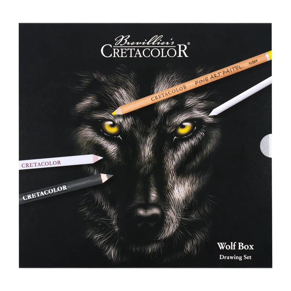 cretacolor-wolf-box-monolith-zeichenset-geschenkbox image 1