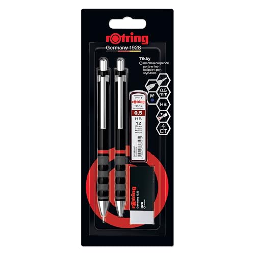 rotring-tikky-set-feinminenstift-0-5-mm-kugelschreiber-radierer-schwarz image 8