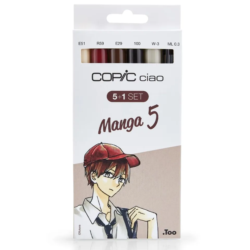 copic-ciao-marker-5-1-set-manga-5-mit-multiliner-0-3-mm image 1
