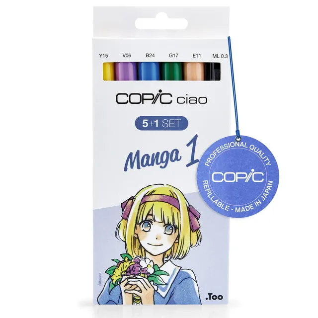 copic-ciao-marker-5-1-set-manga-1-mit-multiliner-0-3-mm image 1