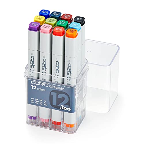 copic-classic-12-colors-twin-marker-12er-set-im-acryl-display image 8