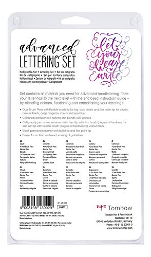 tombow-ls-adv-lettering-set-advanced-9-stifte-radierer-frau-h-lle-edition image 8