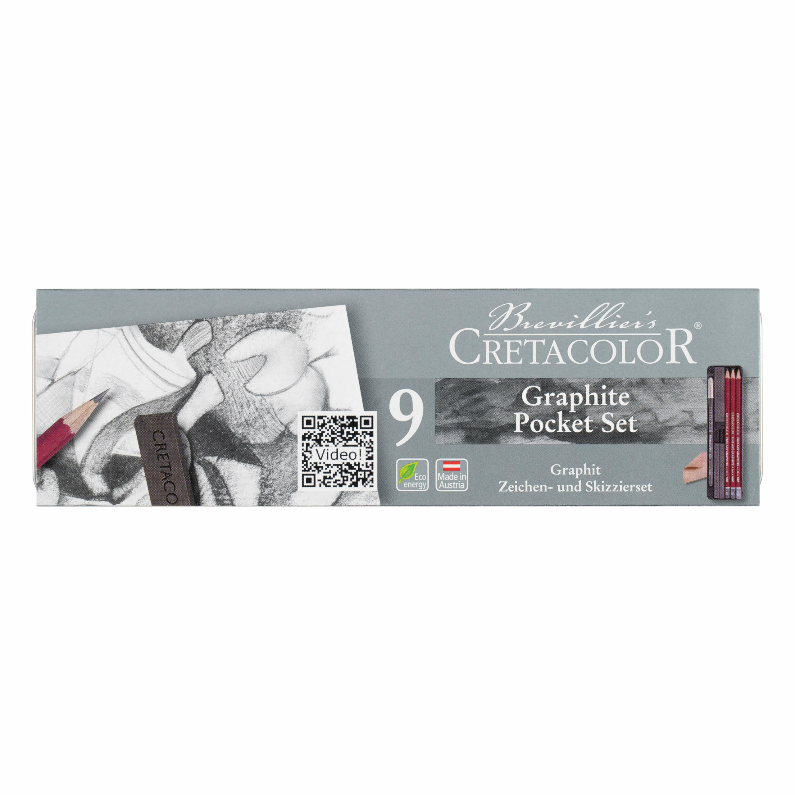 cretacolor-graphit-pocket-set-9-teilig-monolith-vollminen-set image 1