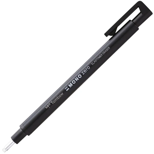 tombow-mono-zero-pr-zisionsradierer-eh-kur11-rundspitze-2-3-mm-schwarz image 1