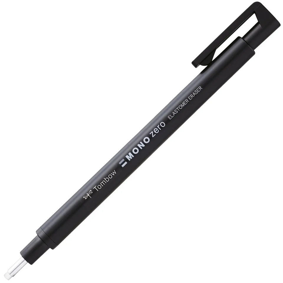 tombow-mono-zero-pr-zisionsradierer-eh-kur11-rundspitze-2-3-mm-schwarz image 1