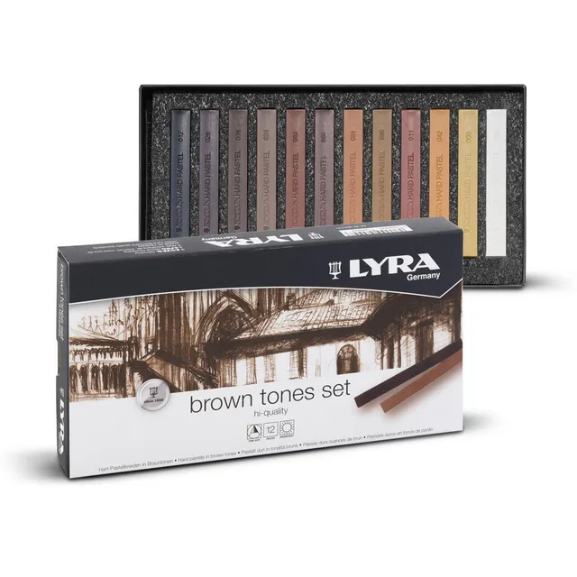 lyra-polycrayons-soft-brown-tones-set-k-nstler-pastellkreiden image 1